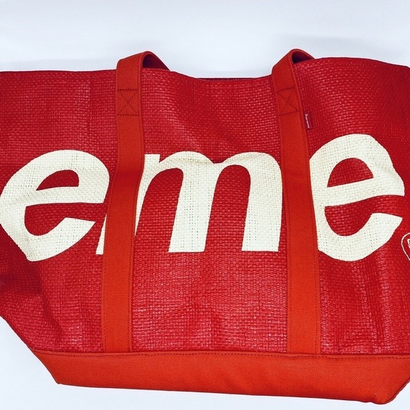 Supreme Raffia Tote Red - Picture 4 of 6